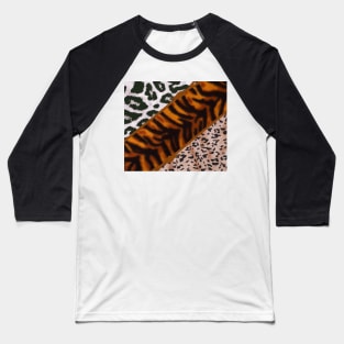 three mix in one animal print Baseball T-Shirt